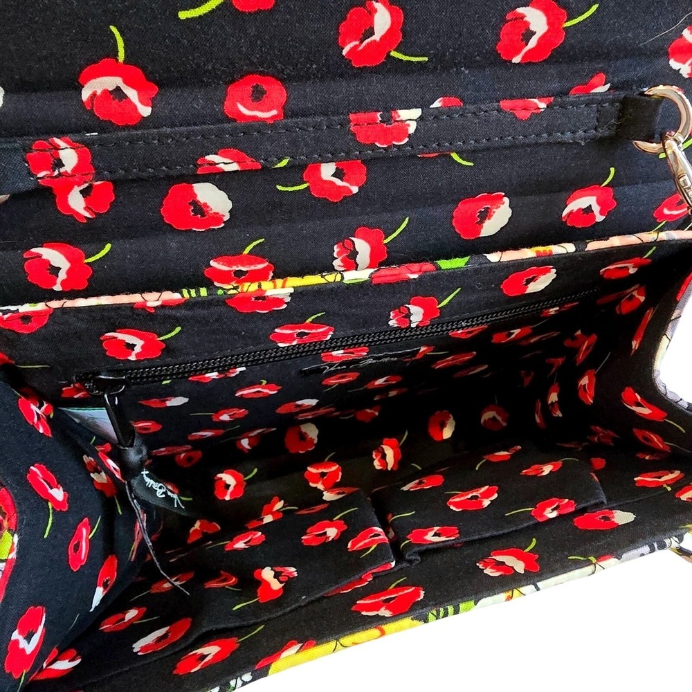 Vera Bradley Poppy Fields Mini Briefcase Crossbody Bag Retired Turn Lock Flap M - Picture 7 of 9
